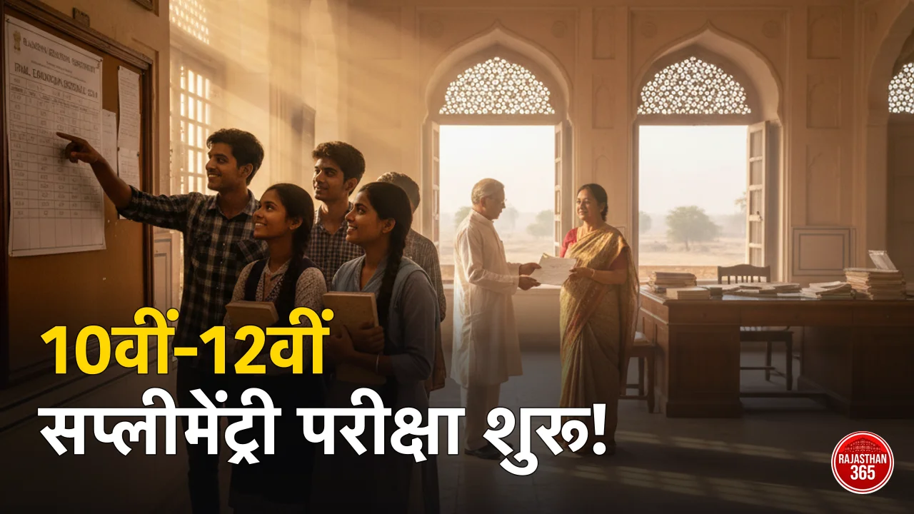 राजस्थान बोर्ड सप्लीमेंट्री परीक्षा 2026: 10वीं और 12वीं की डेटशीट घोषित, 14 मई से शुरू होंगे पेपर