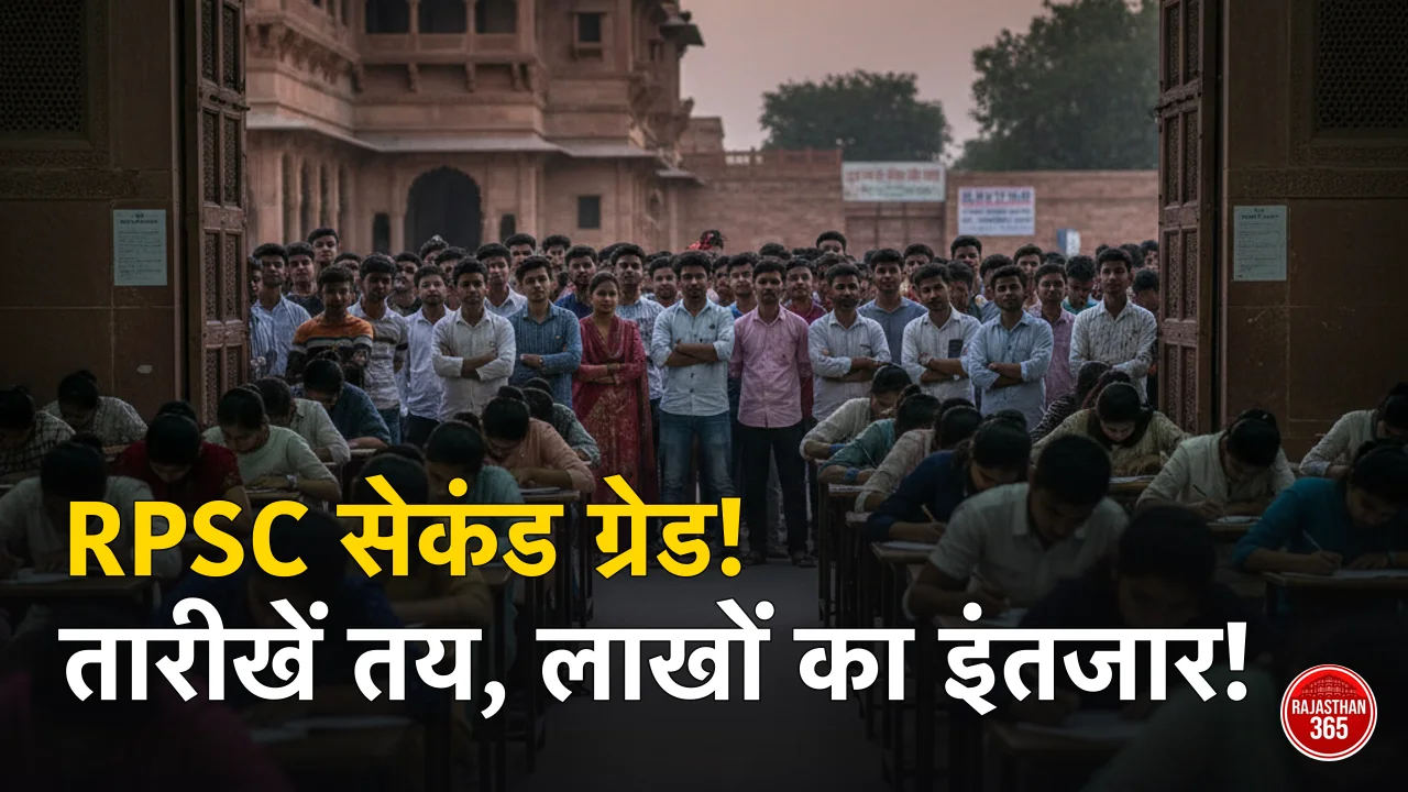 RPSC सेकंड ग्रेड परीक्षा 2026 की तारीख 12 से 18 जुलाई, विषयवार शेड्यूल देखें