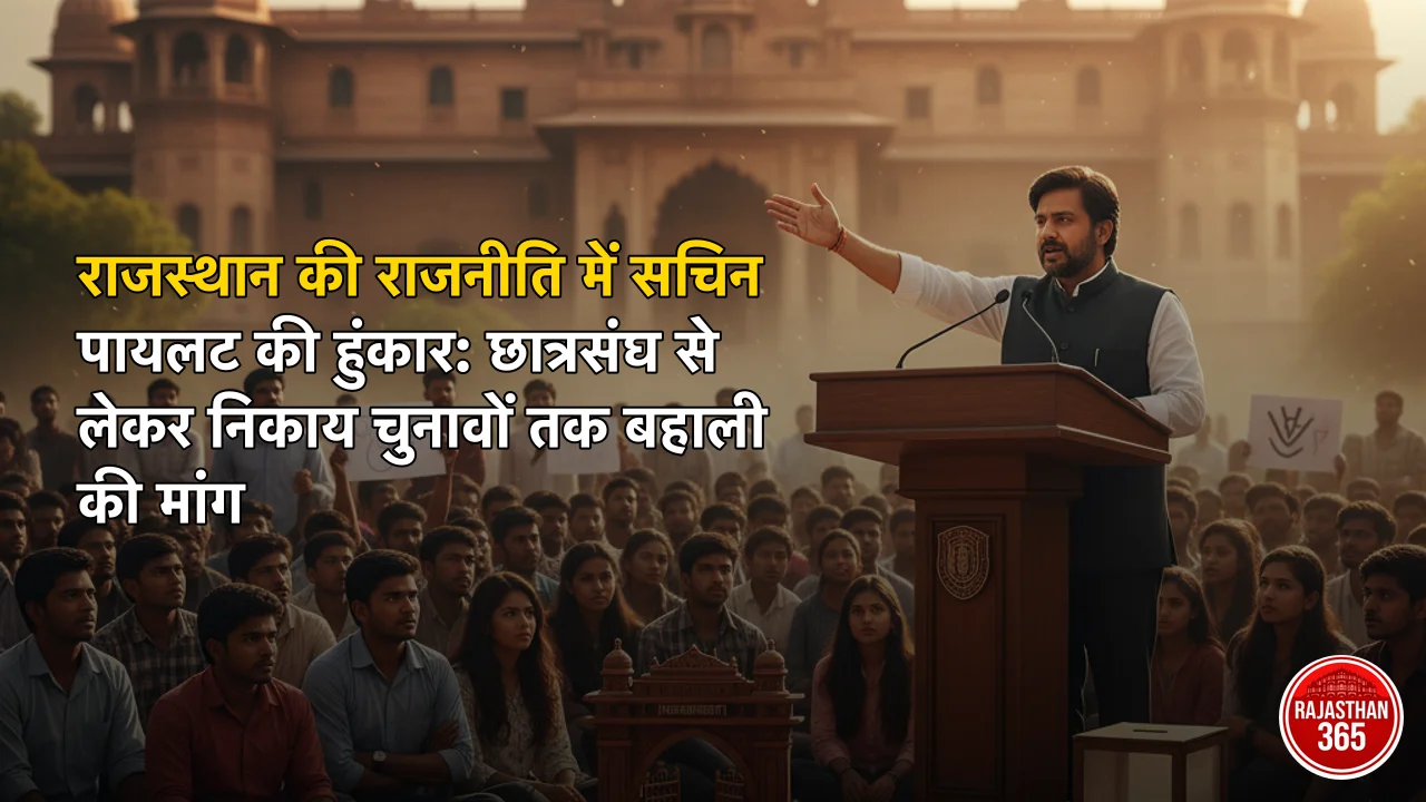 राजस्थान की राजनीति में सचिन पायलट की हुंकार: छात्रसंघ से लेकर निकाय चुनावों तक बहाली की मांग