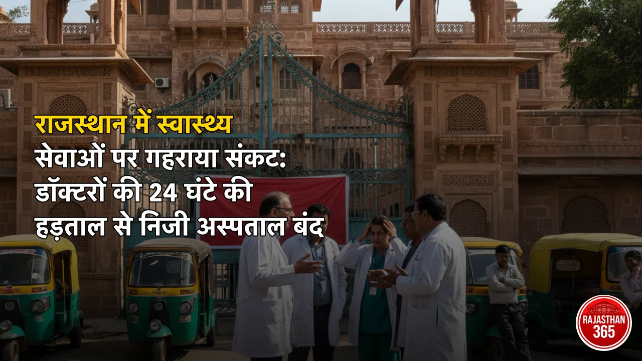 राजस्थान में स्वास्थ्य सेवाओं पर गहराया संकट: डॉक्टरों की 24 घंटे की हड़ताल से निजी अस्पताल बंद