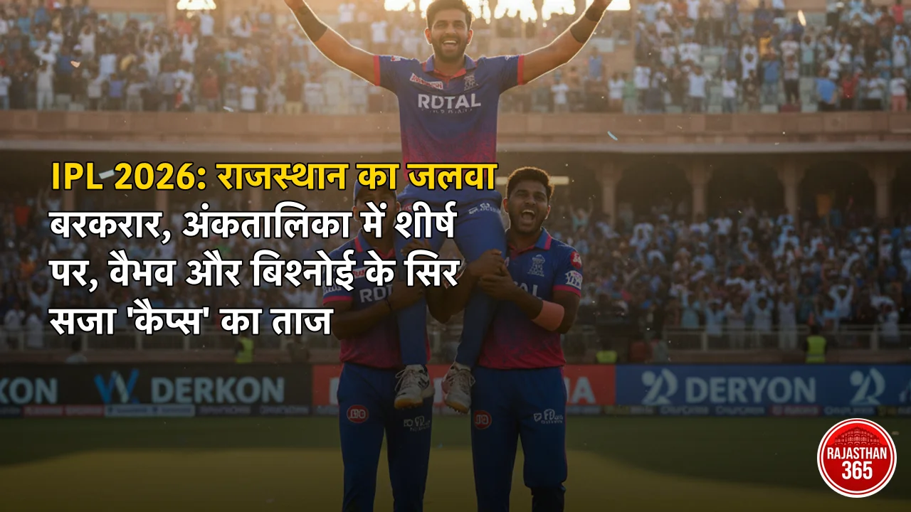 IPL 2026: राजस्थान का जलवा बरकरार, अंकतालिका में शीर्ष पर, वैभव और बिश्नोई के सिर सजा 'कैप्स' का ताज