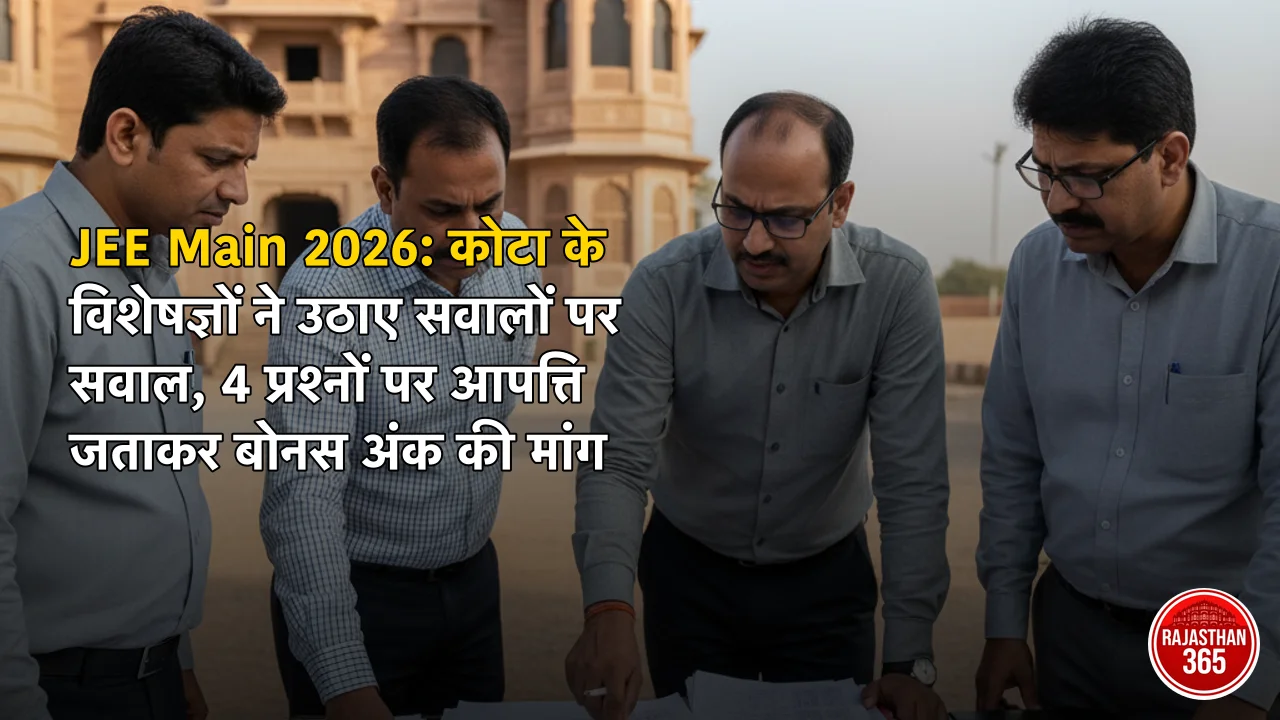 JEE Main 2026: कोटा के विशेषज्ञों ने उठाए सवालों पर सवाल, 4 प्रश्नों पर आपत्ति जताकर बोनस अंक की मांग