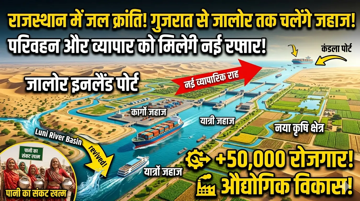 राजस्थान में जल क्रांति: गुजरात से जालोर तक चलेंगे जहाज, परिवहन और व्यापार को मिलेगी नई रफ्तार