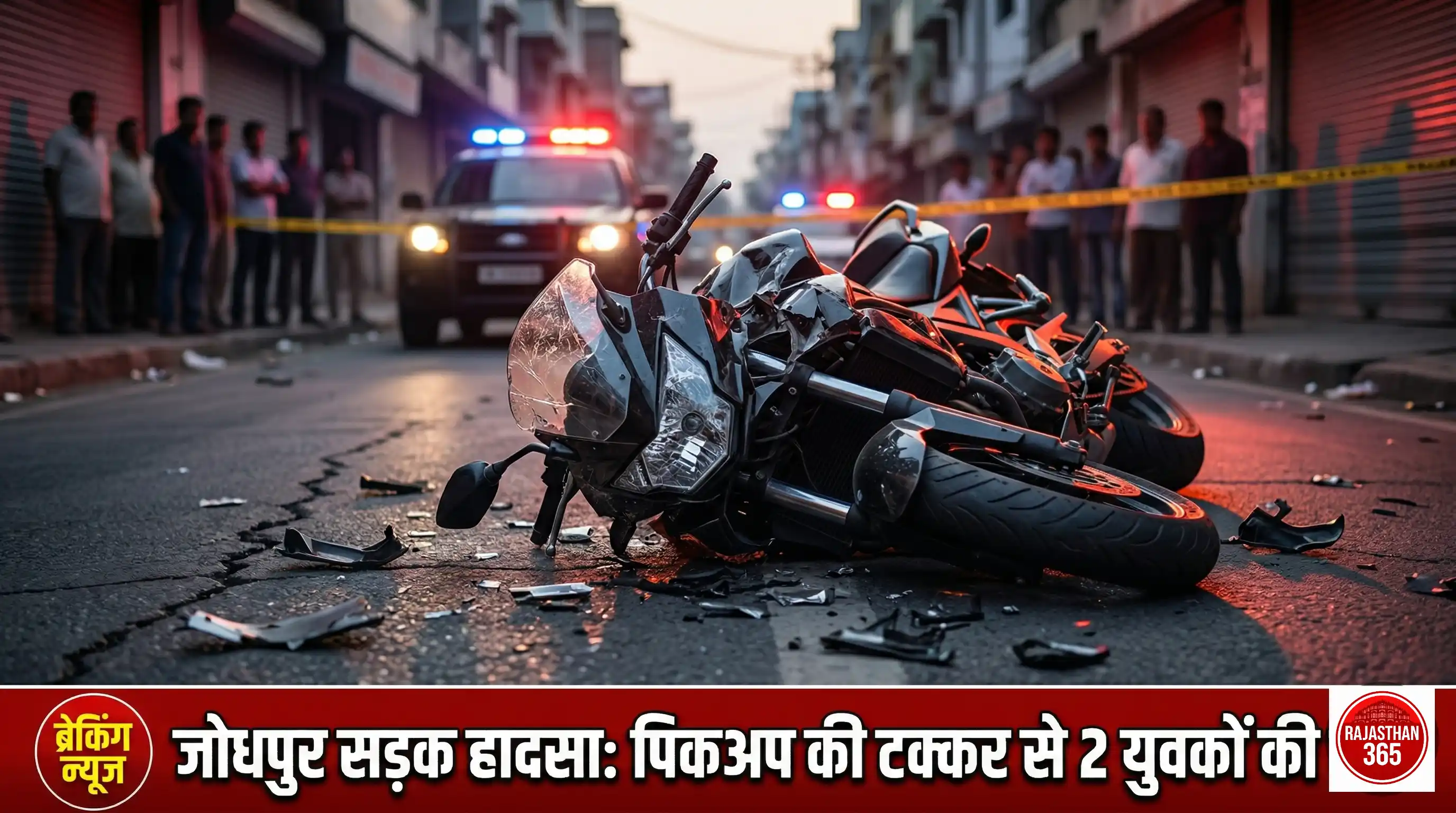 जोधपुर सड़क हादसा: अनियंत्रित पिकअप ने बाइक को रौंदा, दो युवकों की दर्दनाक मौत; इलाके में मचा कोहराम