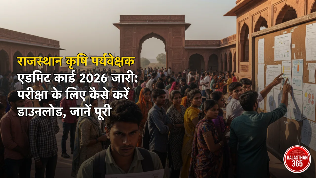 राजस्थान कृषि पर्यवेक्षक एडमिट कार्ड 2026 जारी: परीक्षा के लिए कैसे करें डाउनलोड, जानें पूरी प्रक्रिया