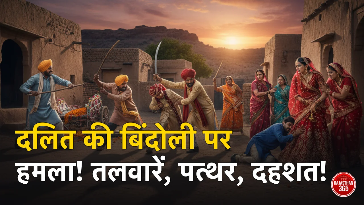 उदयपुर के हरियाव में दलित बिंदोली पर हमला: तलवारों और पत्थरों से मचाया उत्पात, इलाके में भारी तनाव