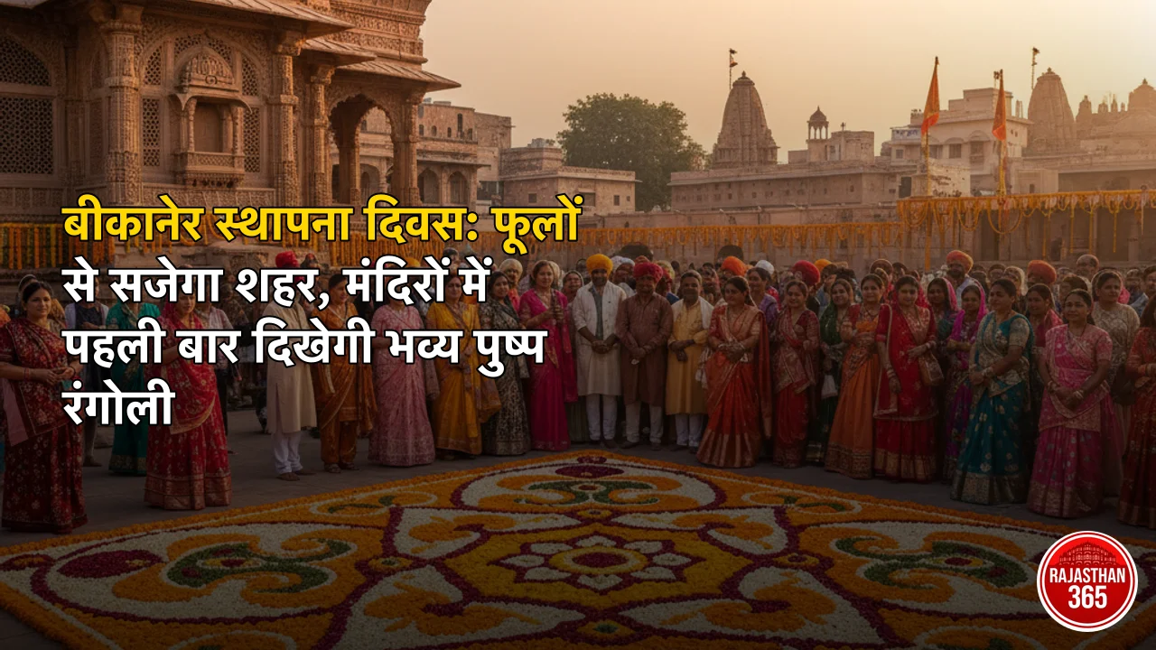 बीकानेर स्थापना दिवस: फूलों से सजेगा शहर, मंदिरों में पहली बार दिखेगी भव्य पुष्प रंगोली