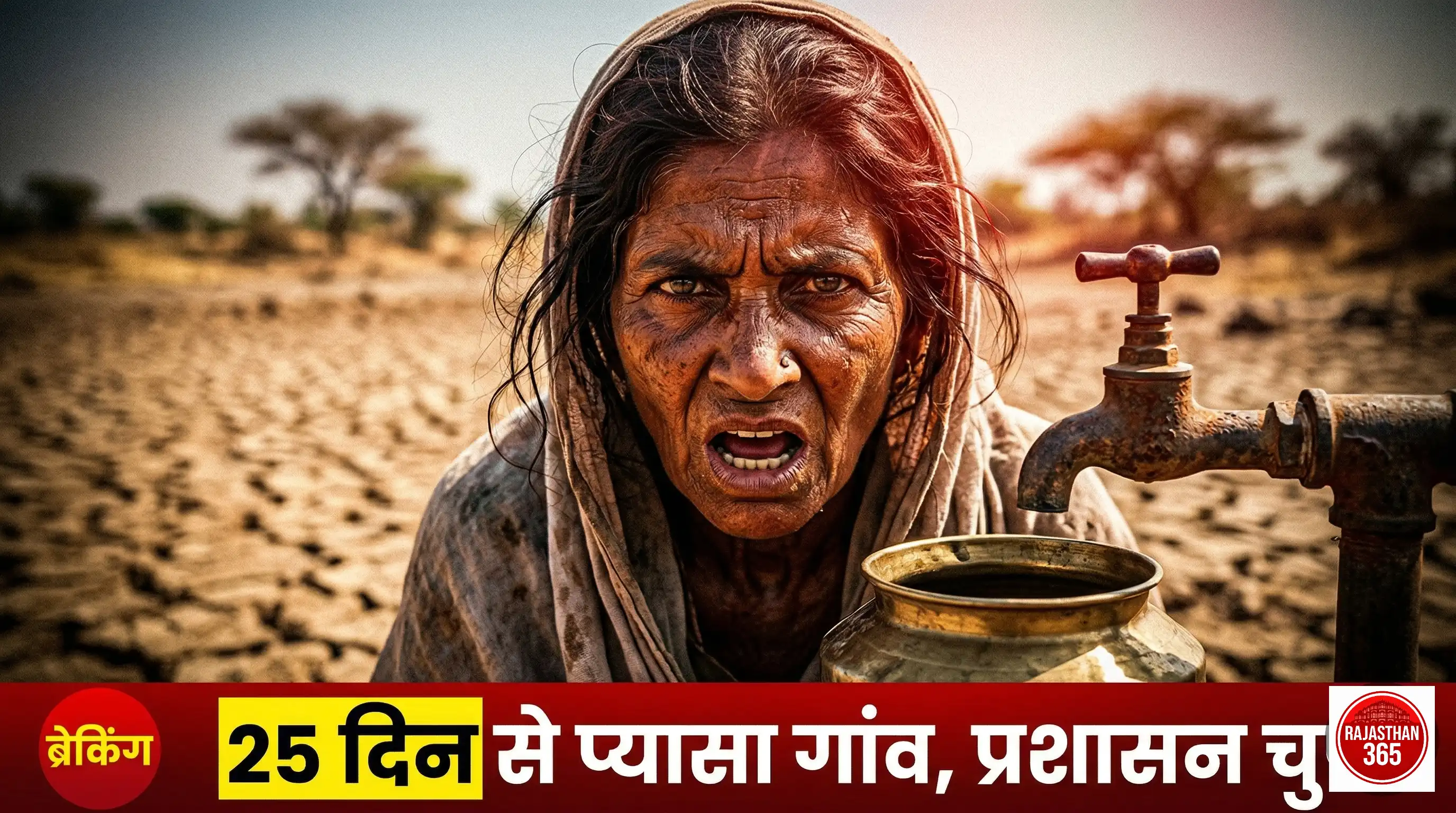 जालोर का खारुआ गांव: 25 दिनों से एक बूंद पानी को तरस रहे ग्रामीण, प्रशासन की अनदेखी से बढ़ा संकट