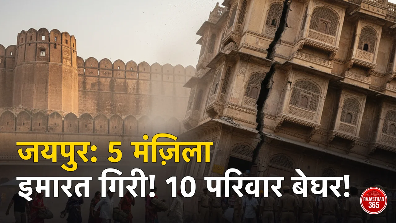 जयपुर परकोटा में खौफ का साया: पिलर चटकने से 5 मंजिला इमारत हुई जर्जर, 10 परिवारों ने छोड़ा घर