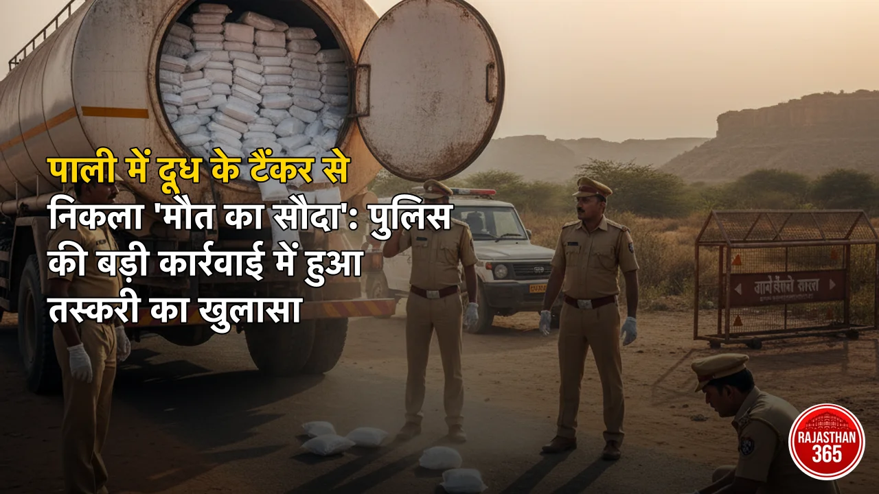 पाली में दूध के टैंकर से निकला 'मौत का सौदा': पुलिस की बड़ी कार्रवाई में हुआ तस्करी का खुलासा
