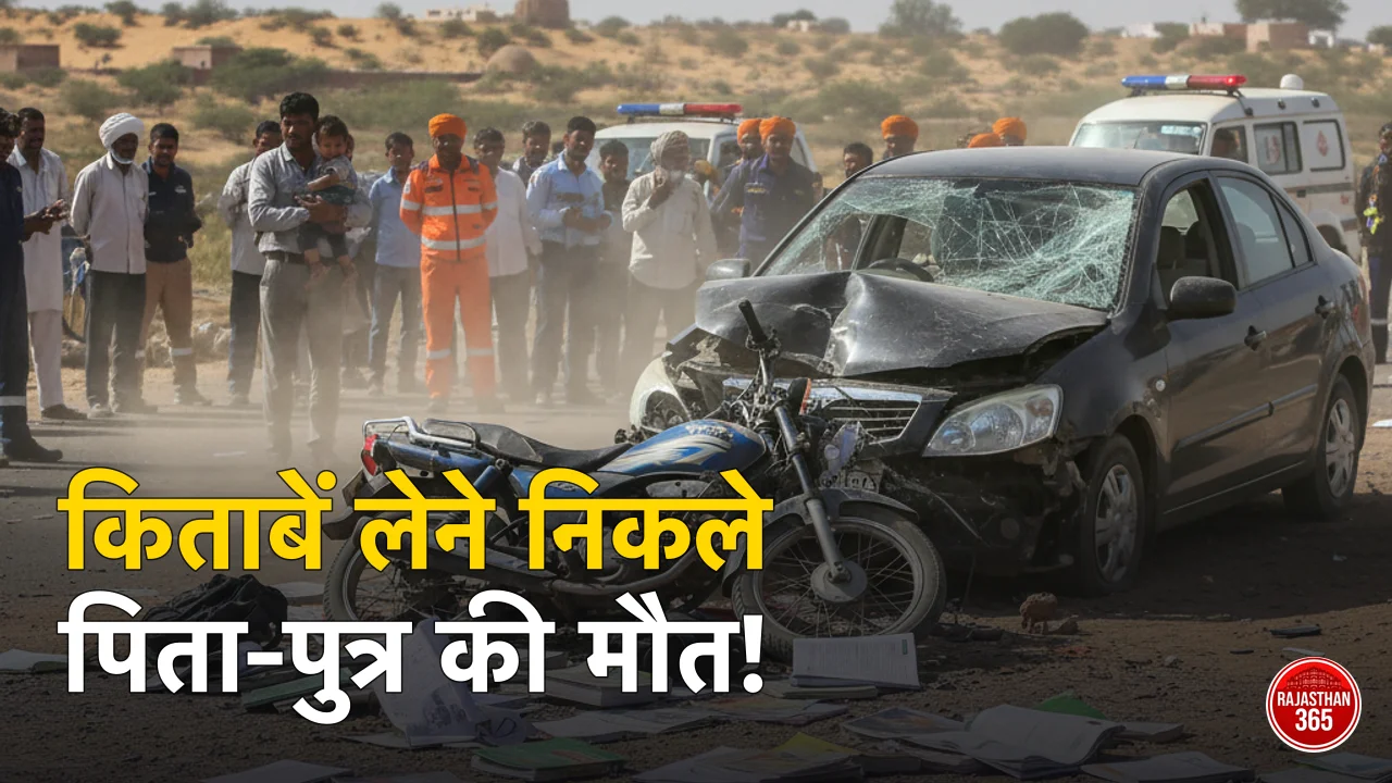 बीकानेर के नोखा में भीषण सड़क हादसा: स्कूल की किताबें लेकर लौट रहे पिता-पुत्र समेत 3 की दर्दनाक मौत