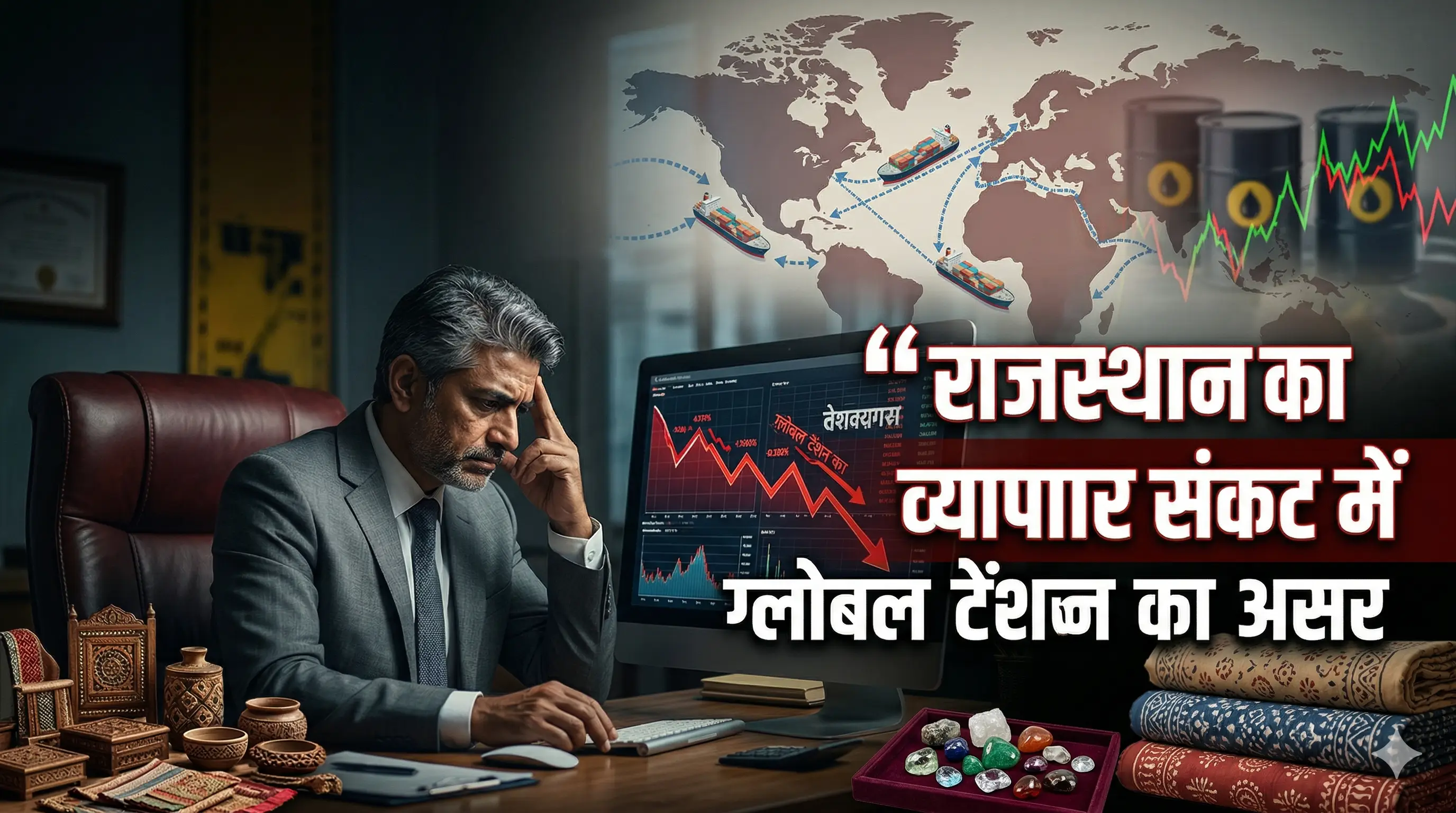 वैश्विक तनाव की मार: राजस्थान के कारोबार पर गहराया संकट, निर्यातकों और व्यापारियों की बढ़ी चिंताएं