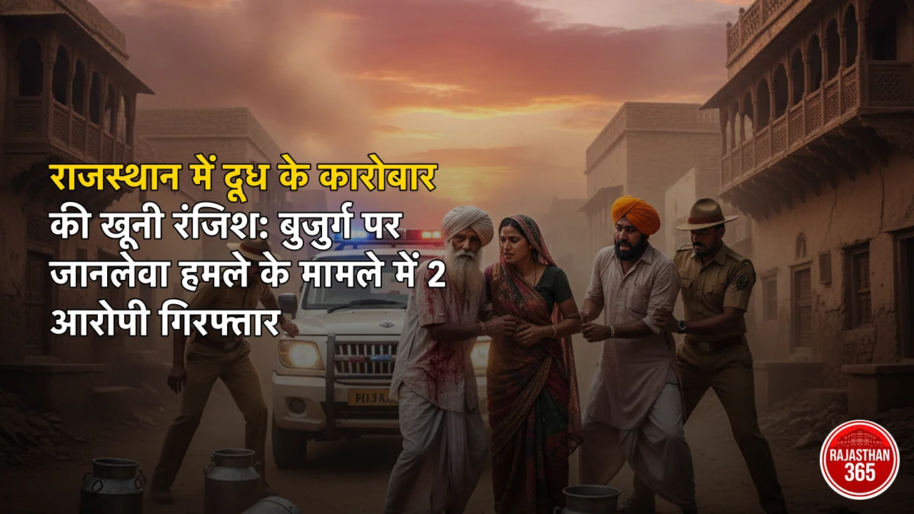 राजस्थान में दूध के कारोबार की खूनी रंजिश: बुजुर्ग पर जानलेवा हमले के मामले में 2 आरोपी गिरफ्तार