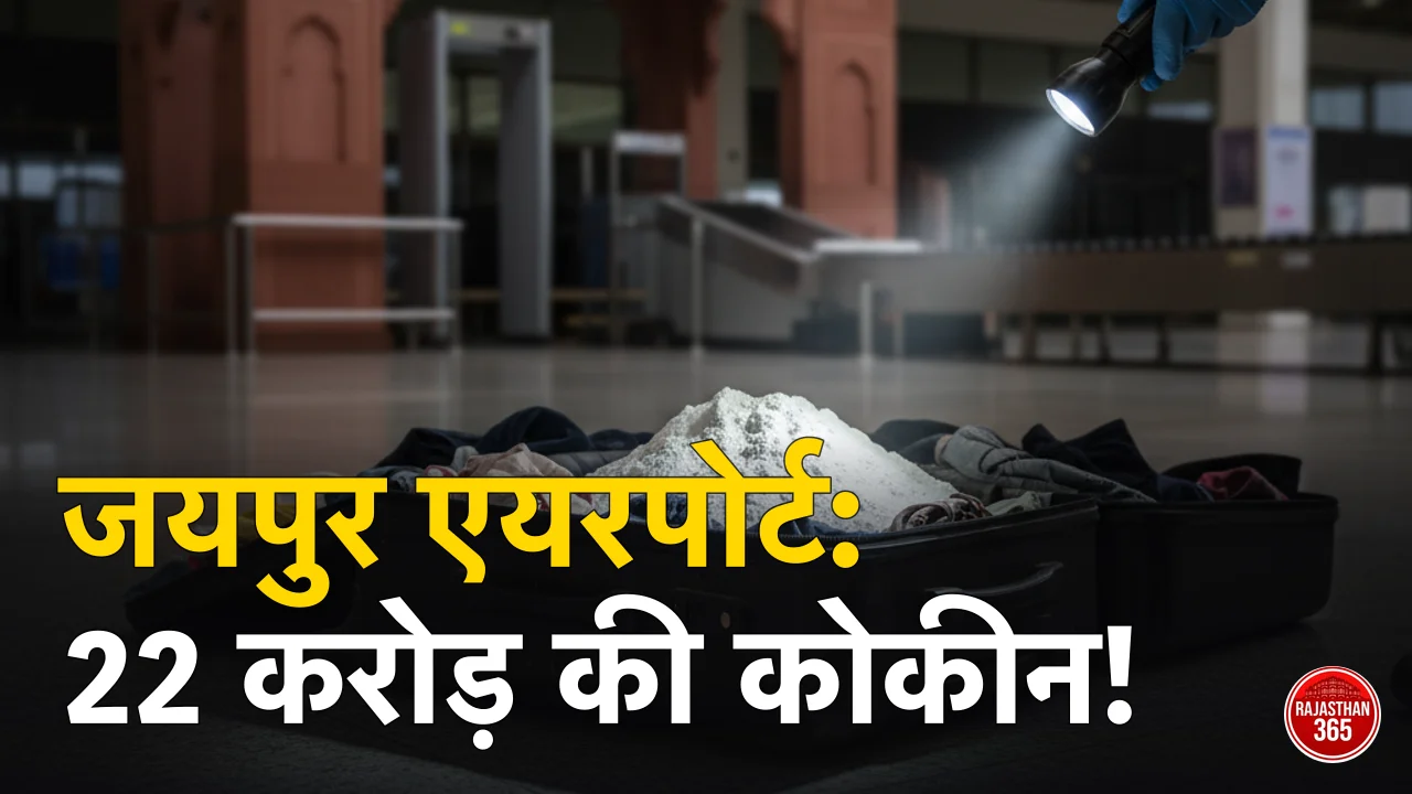 जयपुर एयरपोर्ट पर नशा तस्करी का बड़ा खुलासा: बैंकॉक से आई महिला के पास से 22 करोड़ की कोकीन बरामद