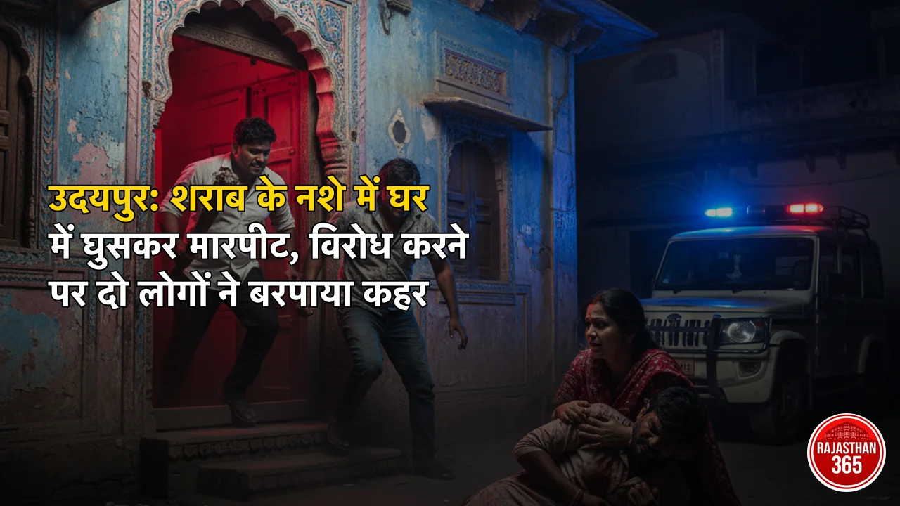 उदयपुर: शराब के नशे में घर में घुसकर मारपीट, विरोध करने पर दो लोगों ने बरपाया कहर