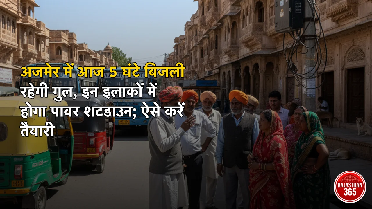 अजमेर में आज 5 घंटे बिजली रहेगी गुल, इन इलाकों में होगा पावर शटडाउन; ऐसे करें तैयारी
