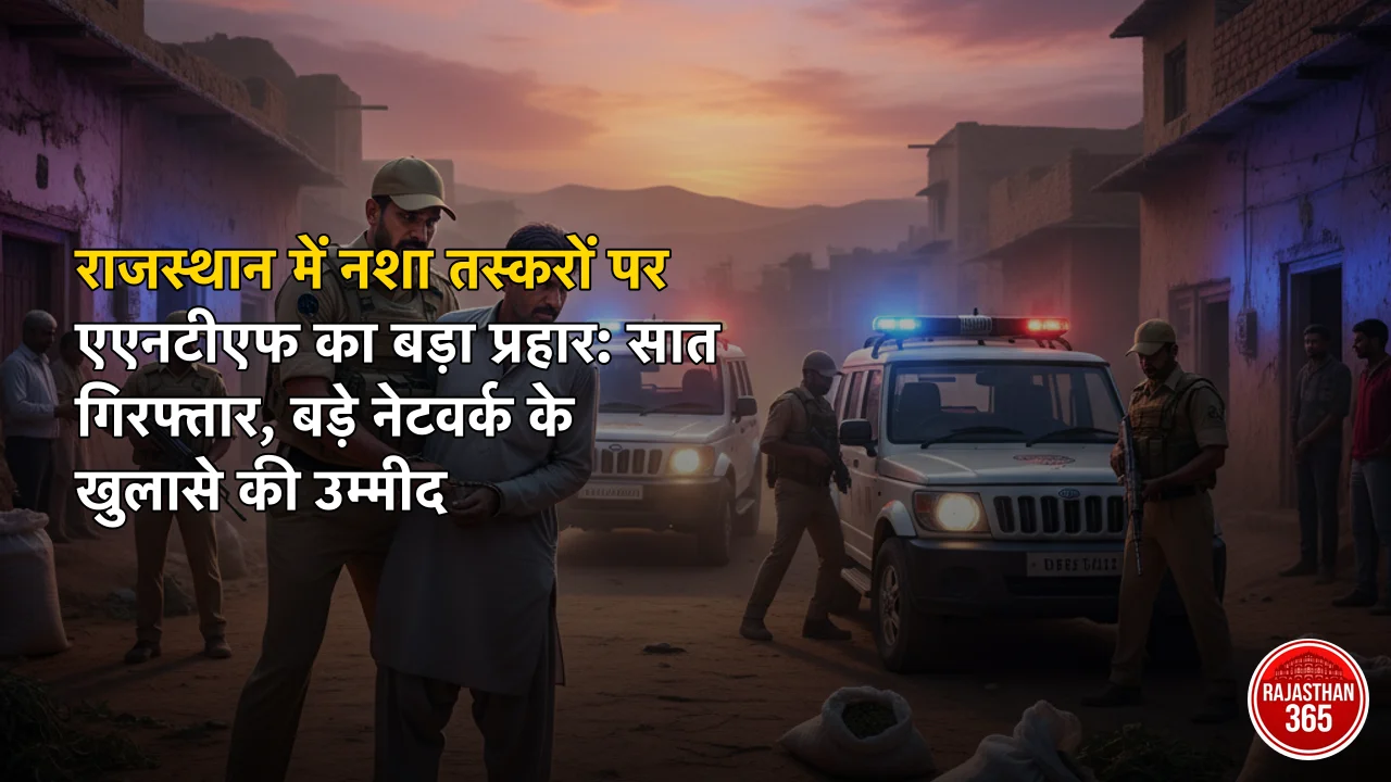 राजस्थान में नशा तस्करों पर एएनटीएफ का बड़ा प्रहार: सात गिरफ्तार, बड़े नेटवर्क के खुलासे की उम्मीद