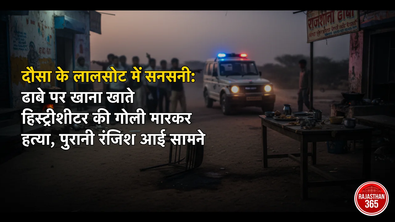 दौसा के लालसोट में सनसनी: ढाबे पर खाना खाते हिस्ट्रीशीटर की गोली मारकर हत्या, पुरानी रंजिश आई सामने