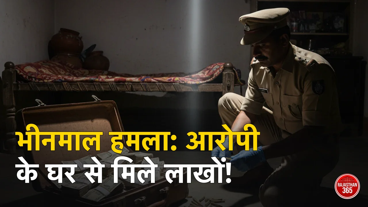 भीनमाल हमले के आरोपी के घर रेड, 10 लाख नकदी और कारतूस बरामद